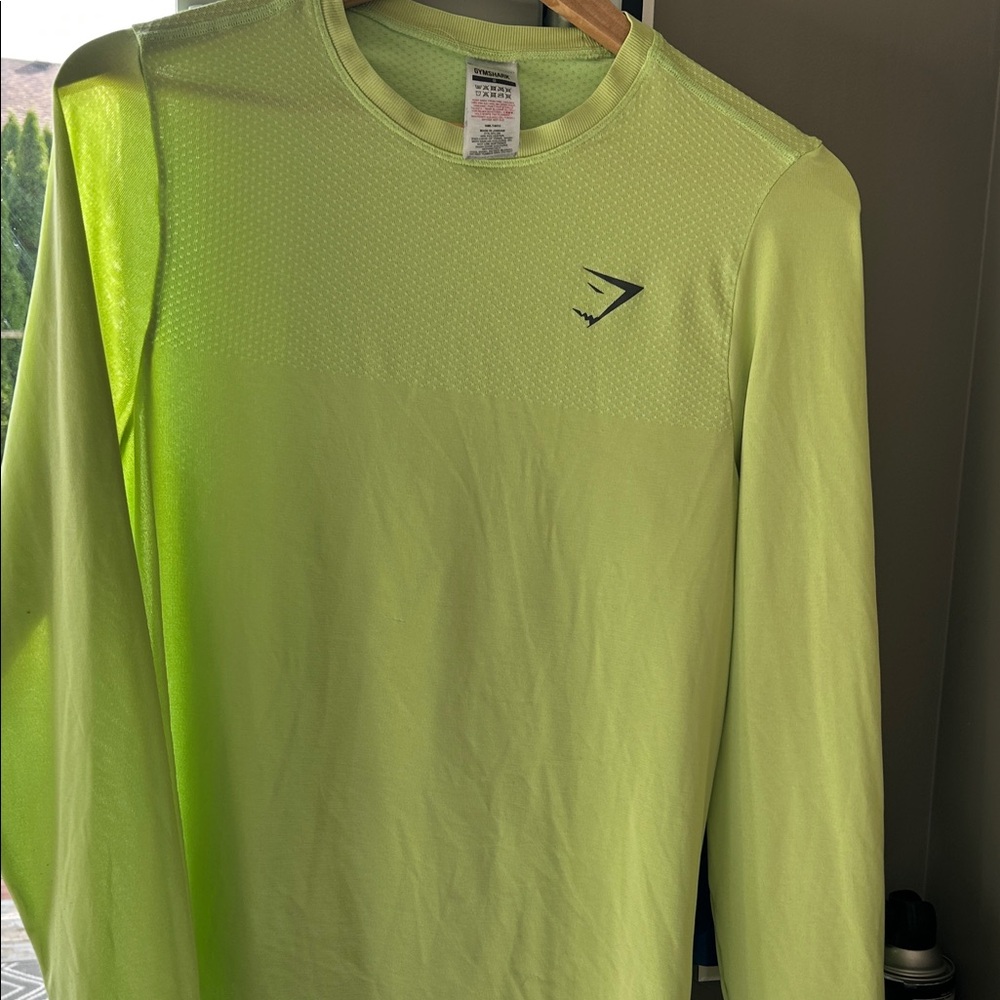 Gymshark Long Sleeve Performance Tee in Neon Yellow-Green
